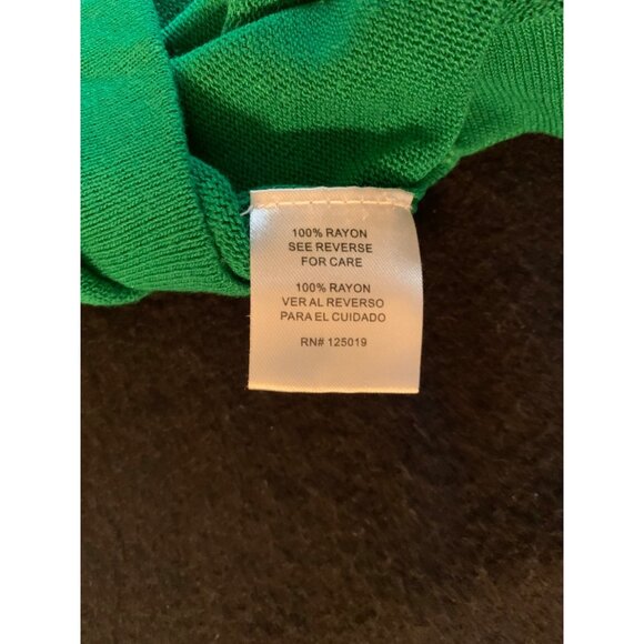Joseph A Womens Size XLarge Green Cardigan Sweater Rayon with Pockets - Picture 4 of 9